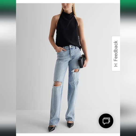 NWT Draped Halter Neck Fringe Back Top XS - Picture 5 of 6